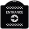 Signmission Flex Post Entrance with Right Arrow Decal for Flex Paddle Aluminum Sign, 18" L, 18" H, BS-1818-23959 A-DES-BS-1818-23959 - alternate 1